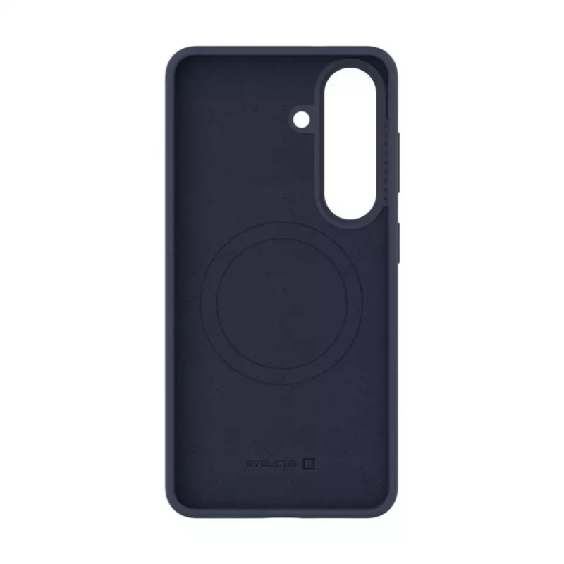 Evelatus Samsung Galaxy S26 Capa de silicone Premium Magnetic Soft Touch azul-escura