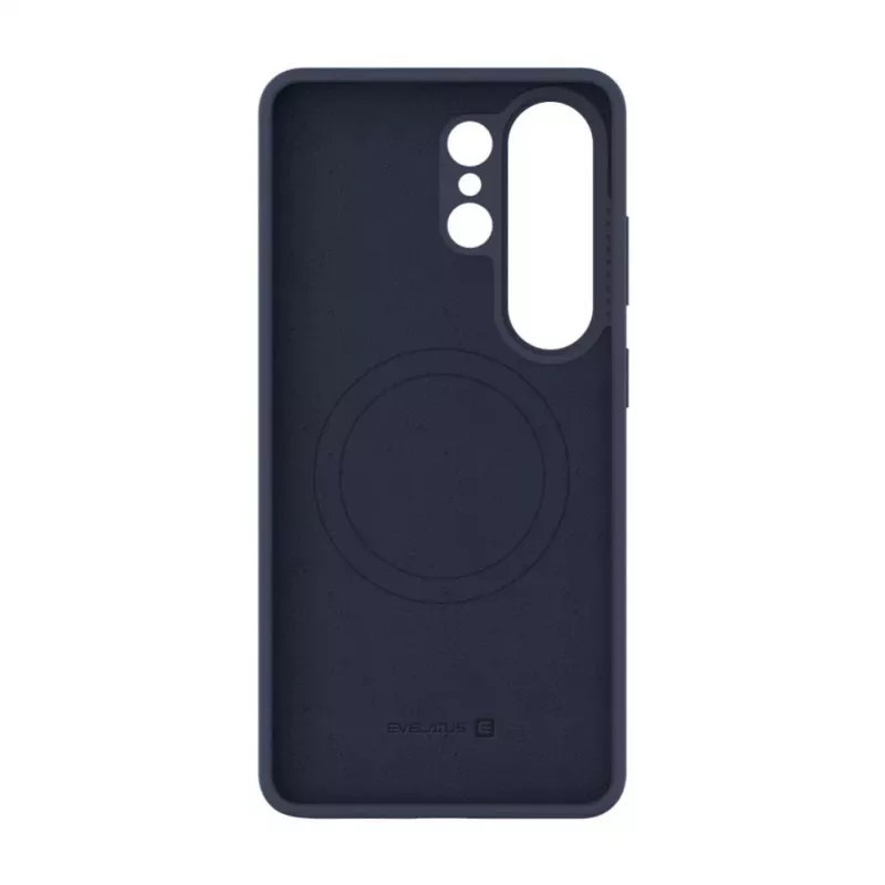 Evelatus Samsung Galaxy S26 Ultra Capa de silicone Premium Magnetic Soft Touch azul-escura