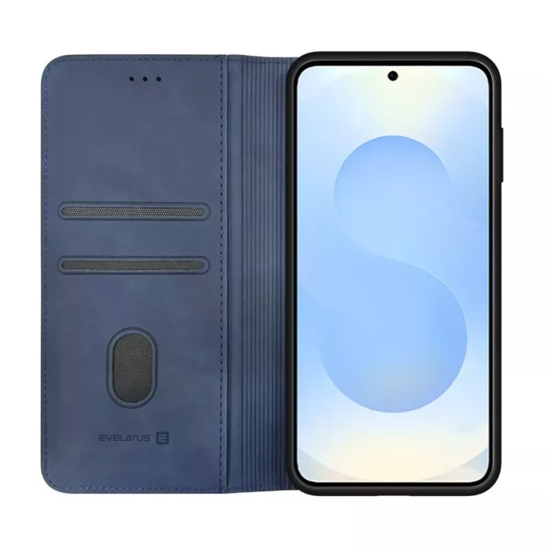 Evelatus Samsung Galaxy S26 Capa tipo livro azul-escura