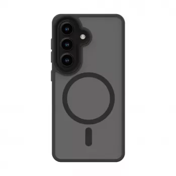 Evelatus Samsung Galaxy S26 Capa híbrida com ímã PC+TPU preta