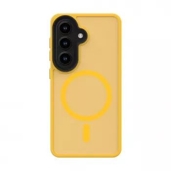 Evelatus Samsung Galaxy S26 Capa híbrida com ímã, PC+TPU laranja