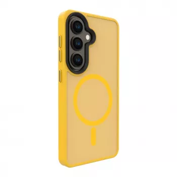 Evelatus Samsung Galaxy S26 Capa híbrida com ímã, PC+TPU laranja