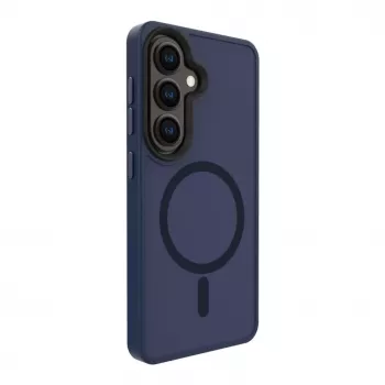 Evelatus Samsung Galaxy S26 Capa híbrida com ímã PC+TPU azul-escura