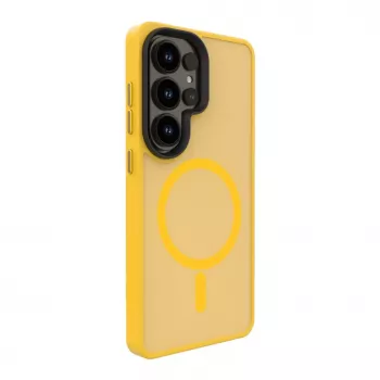 Evelatus Samsung Galaxy S26 Ultra Capa híbrida com ímã, PC+TPU, laranja