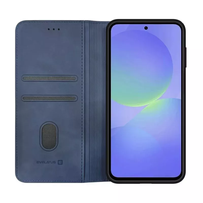 Evelatus Samsung Galaxy A37 Capa tipo livro, azul-escuro