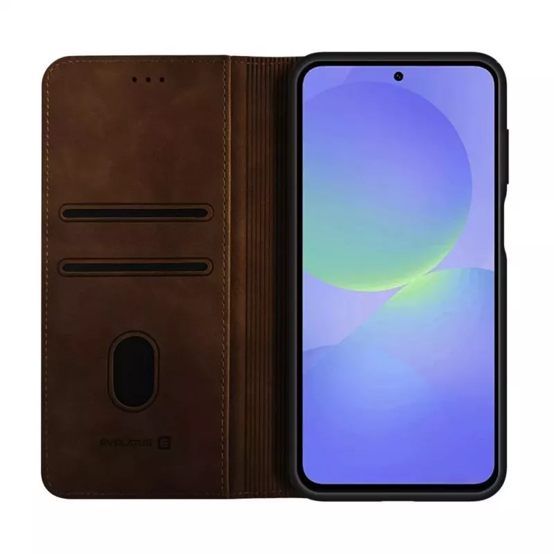 Evelatus Samsung Galaxy A37 Capa tipo livro castanha