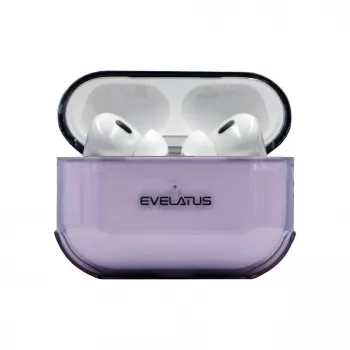 Evelatus Apple AirPods Pro Capa protetora TPU transparente roxa