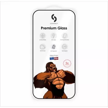 Connect Samsung Galaxy S26 Corning Gorilla Glass Anti-Static 3D Full Cover 5X Stronger preto
