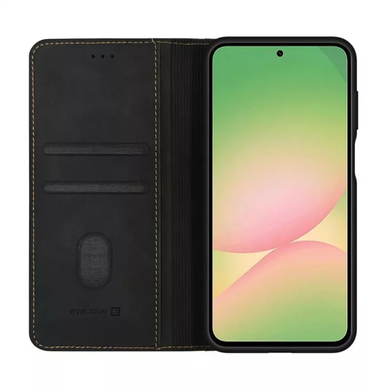 Evelatus Samsung Galaxy A57 Capa tipo livro, preta
