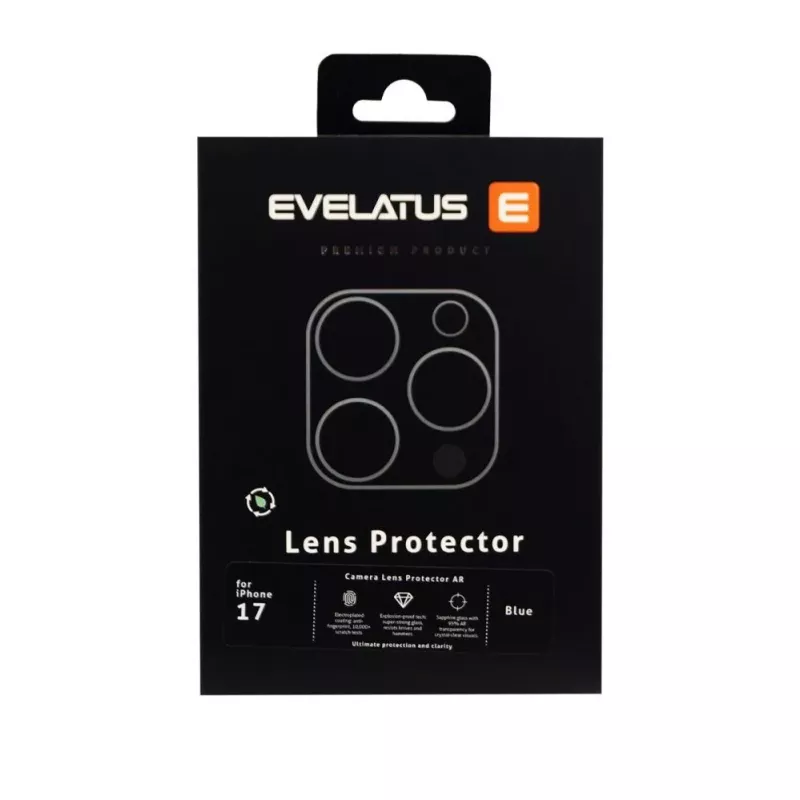 Evelatus Apple iPhone 17 Proteção de Lente de Câmara Full Body Premium Azul