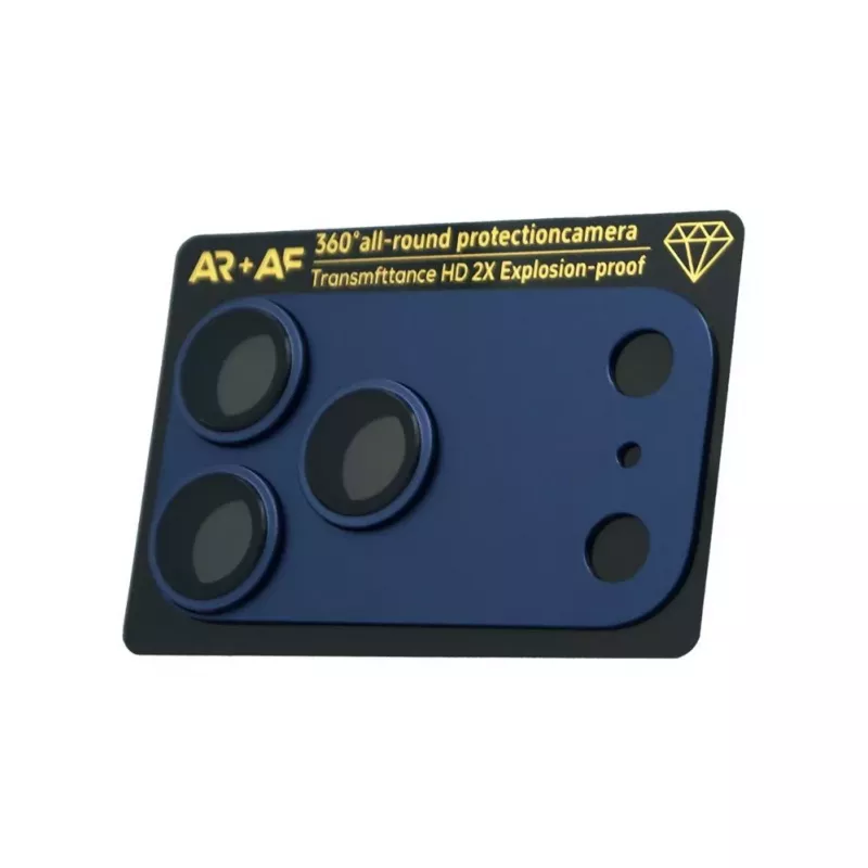 Evelatus Apple iPhone 17 Pro Proteção de Lente de Câmara Full Body Premium Azul-escuro