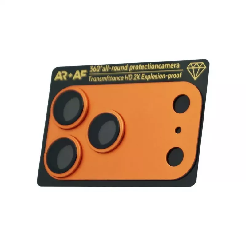 Evelatus Apple iPhone 17 Pro Max Proteção de Lente de Câmara Full Body Premium Laranja