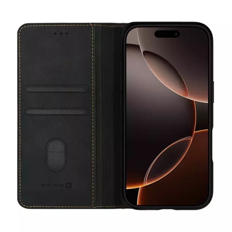 Evelatus Apple iPhone 17 Pro Max Capa tipo livro preta