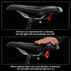 iLike Smart USB luz traseira de bicicleta recarregável com sensor de travagem, 7 modos de iluminação, IPX5 à prova de água, luz traseira de bicicleta em alumínio, suporte para espigão de selim