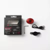 iLike Smart USB luz traseira de bicicleta recarregável com sensor de travagem, 7 modos de iluminação, IPX5 à prova de água, luz traseira de bicicleta em alumínio, suporte para espigão de selim