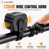 iLike buzina elétrica para bicicleta 120 dB com botão de controlo remoto com fio, buzina de bicicleta à prova de água para bicicletas e trotinetes elétricas