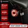 iLike Smart Bike Tail Light, luz traseira de bicicleta LED recarregável por USB com sensor de travagem, modo de suspensão automática e função de despertar por vibração