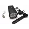iLike farol de bicicleta recarregável com buzina elétrica de 120 dB, luz de bicicleta LED 300 lúmenes, recarregável por USB, controlo remoto no guiador