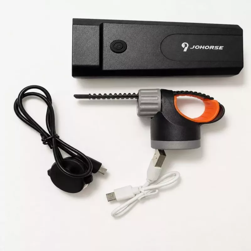 iLike JOHORSE farol de bicicleta e buzina elétrica – 300 lúmenes, 120 dB, recarregável por USB