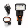 iLike JOHORSE luz frontal de bicicleta recarregável por USB, farol de bicicleta LED 400LM, feixe duplo, caixa em alumínio, indicador de carga da bateria, luz de bicicleta à prova de água