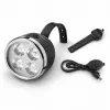 iLike farol de bicicleta recarregável com buzina de 120 dB, 280 lúmenes, 4 modos de iluminação, recarregável por USB, comando sem fios