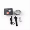 iLike farol de bicicleta recarregável com buzina de 120 dB, 280 lúmenes, 4 modos de iluminação, recarregável por USB, comando sem fios