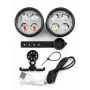 iLike Conjunto de luzes de bicicleta 4-LED USB recarregáveis – Luzes dianteira e traseira com buzina de 120dB