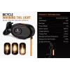 iLike JOWORSE luz traseira de bicicleta COB LED recarregável, luz traseira de bicicleta USB-C, 300mAh, luz de aviso para bicicleta à prova de água
