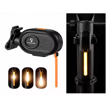 iLike JOWORSE luz traseira de bicicleta COB LED recarregável, luz traseira de bicicleta USB-C, 300mAh, luz de aviso para bicicleta à prova de água