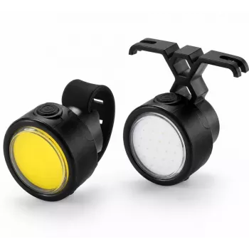 iLike Conjunto de 2 luzes dianteira e traseira para bicicleta – luzes LED recarregáveis por USB para bicicletas de montanha e de estrada, e-bikes, trotinetes, trotinetes elétricas e bicicletas de criança