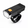 iLike Luz dianteira de bicicleta recarregável por USB, farol de bicicleta LED de alta luminosidade JH420, luz de bicicleta à prova de água IP65 para BTT, bicicleta de estrada e e-bike, preto