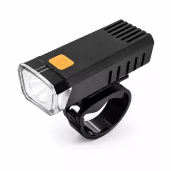 iLike Luz dianteira de bicicleta recarregável por USB, farol de bicicleta LED de alta luminosidade JH420, luz de bicicleta à prova de água IP65 para BTT, bicicleta de estrada e e-bike, preto
