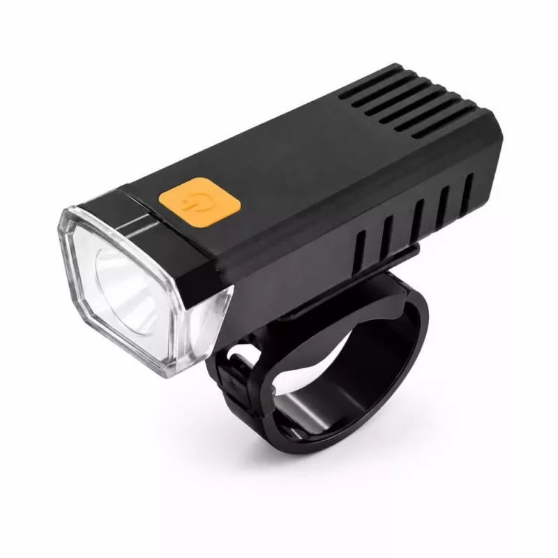 iLike Luz dianteira de bicicleta recarregável por USB, farol de bicicleta LED de alta luminosidade JH420, luz de bicicleta à prova de água IP65 para BTT, bicicleta de estrada e e-bike, preto