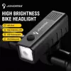 iLike JOHORSE Farol de bicicleta recarregável por USB, luz dianteira de bicicleta LED de alta luminosidade, à prova de água IPX4, carcaça em ABS, montagem fácil no guiador