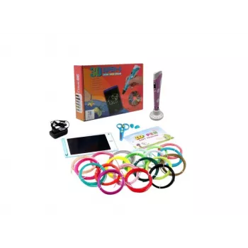 iLike Melt 3D Pen Kit Box conjunto completo para caneta de impressão 3D, conjunto 3D PEN-7-1 com moldes 5m x 20 cores verde
