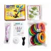 iLike Caneta 3D Pen-3 com ecrã LCD e 10 moldes azul + conjunto de filamento PLA 20 cores 200 metros