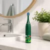 iLike Escova de dentes elétrica sónica para crianças, à prova de água, 5 cabeças de escova (1+4 cabeças de substituição), a pilhas, cerdas macias, design rã verde, verde