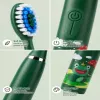 iLike Escova de dentes elétrica sónica para crianças, à prova de água, 5 cabeças de escova (1+4 cabeças de substituição), a pilhas, cerdas macias, design rã verde, verde
