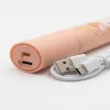 iLike Escova de dentes elétrica sónica recarregável para crianças, carregamento por USB, 3 cabeças de escova (1+2 cabeças de substituição), cerdas macias, à prova de água, design coelhinho, rosa