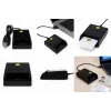 iLike Leitor de cartões inteligente USB, leitor de cartões IC de contacto para assinatura digital, eID, cartões bancários e governamentais, preto