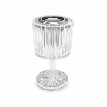 iLike Candeeiro de mesa LED RGB Crystal Touch com altifalante Bluetooth, luz noturna ambiente e comando