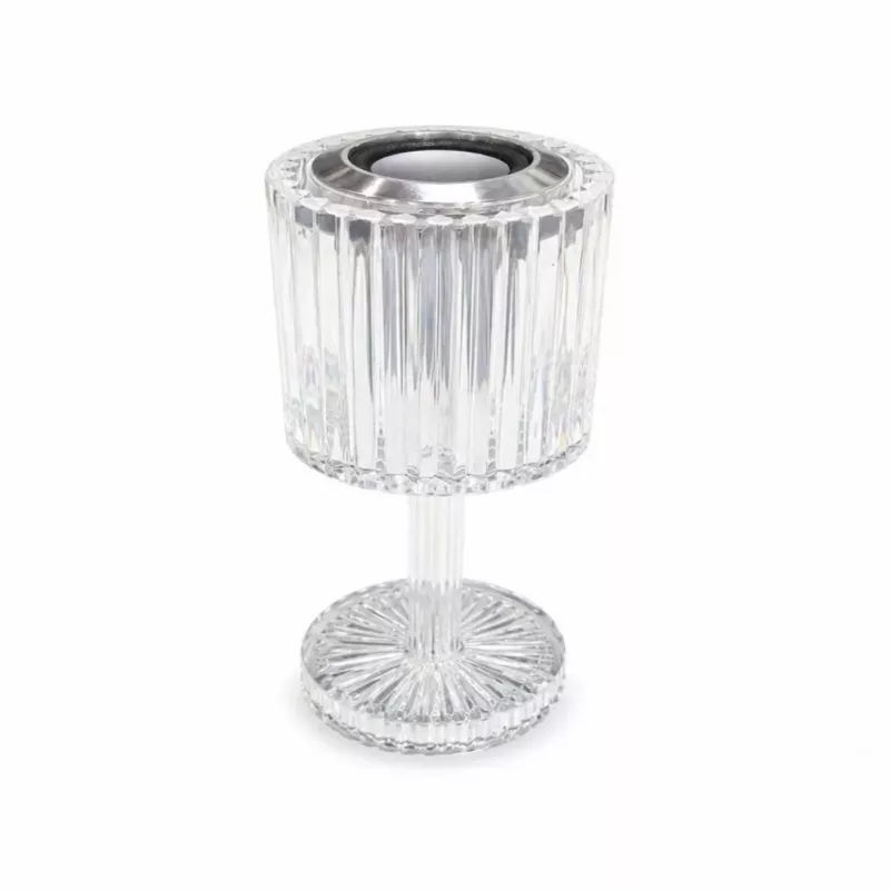 iLike Candeeiro de mesa LED RGB Crystal Touch com altifalante Bluetooth, luz noturna ambiente e comando