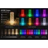 iLike Candeeiro de mesa LED RGB Crystal Bubble Touch com altifalante Bluetooth