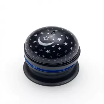 iLike Bola de cristal LED RGB, projetor de festa rotativo 180° com comando preto