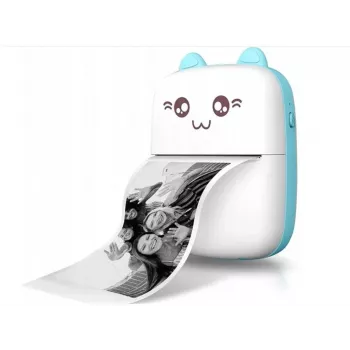 Blun Cat Mini Impressora com 11 rolos térmicos 75mm