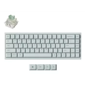 Keychron Q16 HE 8K Teclado mecânico - Verde-claro - Full-Size - Interruptores Gateron Hall-Effect - Cabo USB-C - Taxa de interrogação 8000 Hz