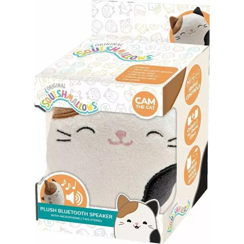 Altifalante Bluetooth 5.0 de peluche LAZERBUILT Squishmallows gato até 10m 400mAh para criança