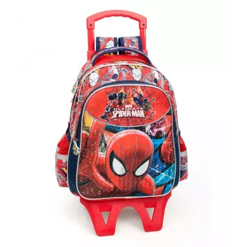 Mochila premium 2 em 1 Marvel para menino Ultimate Spiderman 3D Deluxe XL vermelha