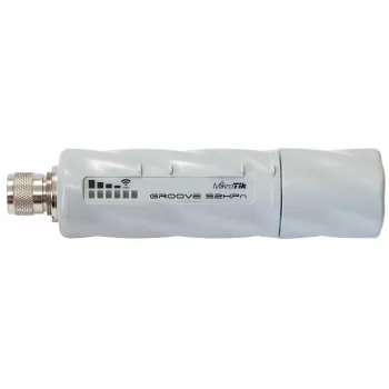 Ponto de acesso wireless exterior MikroTik GrooveA 52HPn 150 Mbps cinzento com suporte PoE