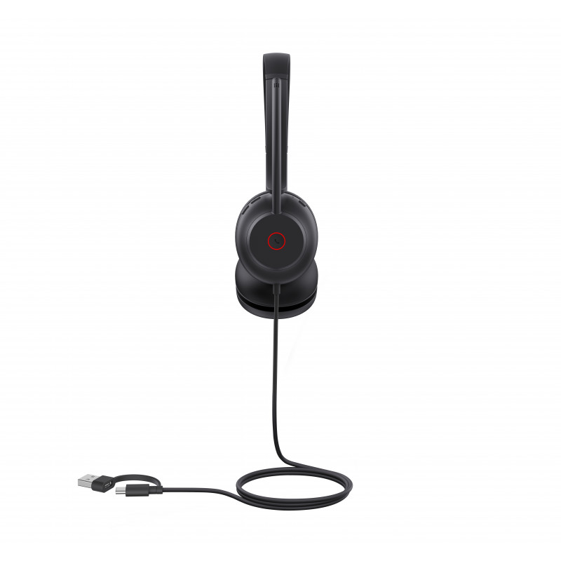 Headset on-ear Yealink UH35 Dual UC USB-C/A com USB-A/USB-C, Preto